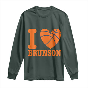 Funny I Love Brunson Name Long Sleeve Shirt Hoops Fan Gift