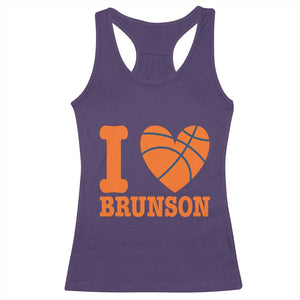 Funny I Love Brunson Name Racerback Tank Top Hoops Fan Gift