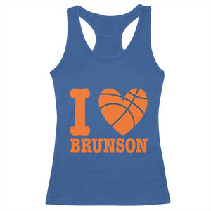 Funny I Love Brunson Name Racerback Tank Top Hoops Fan Gift