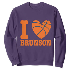 Funny I Love Brunson Name Sweatshirt Hoops Fan Gift
