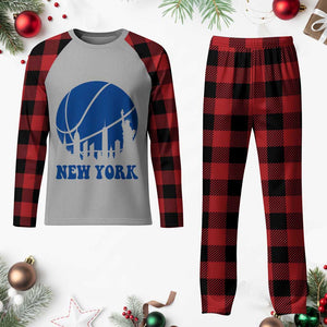 New York Skyline Plaid Pajama Set Proud Game Day Sports Fan Gift