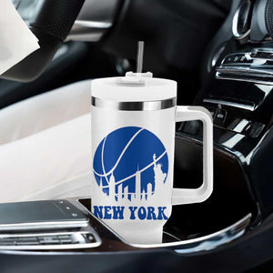 New York Skyline Tumbler With Handle Proud Game Day Sports Fan Gift