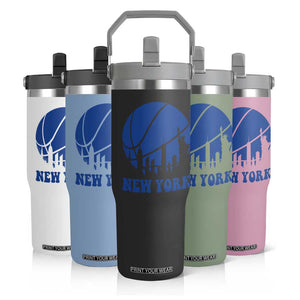 New York Skyline Flip Straw Tumbler Proud Game Day Sports Fan Gift