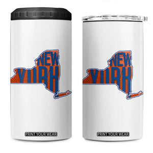 New York State Pride Graphic 4 in 1 Can Cooler Tumbler Basketball Fan Gift