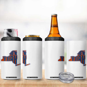 New York State Pride Graphic 4 in 1 Can Cooler Tumbler Basketball Fan Gift
