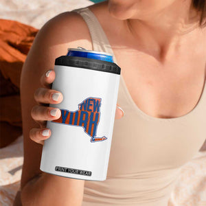 New York State Pride Graphic 4 in 1 Can Cooler Tumbler Basketball Fan Gift
