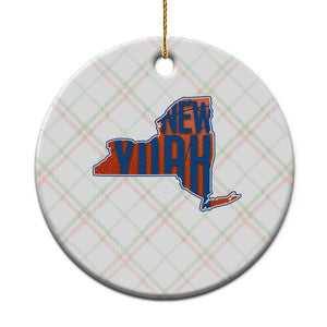 New York State Pride Graphic Ceramic Ornament Basketball Fan Gift