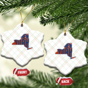 New York State Pride Graphic Ceramic Ornament Basketball Fan Gift