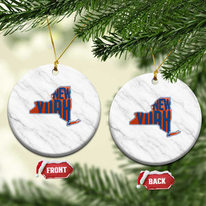 New York State Pride Graphic Ceramic Ornament Basketball Fan Gift