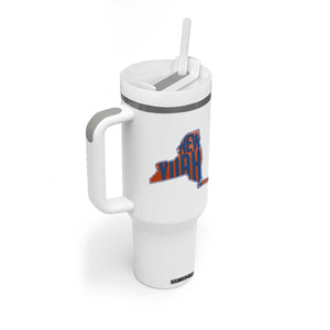 New York State Pride Graphic Tumbler With Handle Basketball Fan Gift