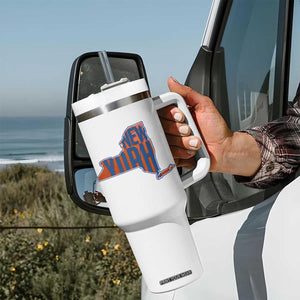 New York State Pride Graphic Tumbler With Handle Basketball Fan Gift