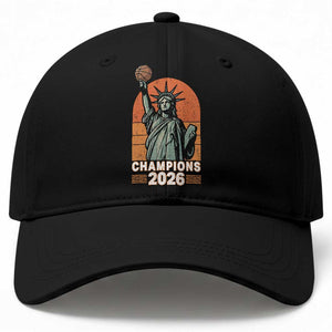 Vintage Statue Of Liberty Basketball Baseball Cap Champions 2026 New York Fan Gift