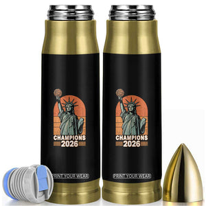 Vintage Statue Of Liberty Basketball Bullet Tumbler Champions 2026 New York Fan Gift