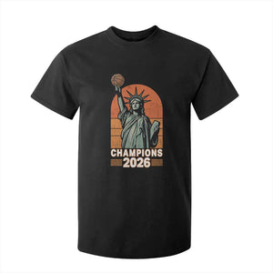 Vintage Statue Of Liberty Basketball T Shirt For Kid Champions 2026 New York Fan Gift