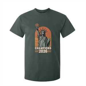 Vintage Statue Of Liberty Basketball T Shirt For Kid Champions 2026 New York Fan Gift