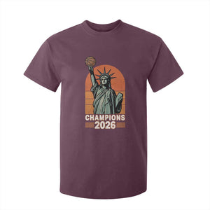Vintage Statue Of Liberty Basketball T Shirt For Kid Champions 2026 New York Fan Gift
