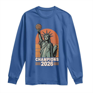 Vintage Statue Of Liberty Basketball Long Sleeve Shirt Champions 2026 New York Fan Gift