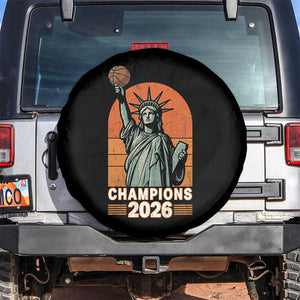 Vintage Statue Of Liberty Basketball Spare Tire Cover Champions 2026 New York Fan Gift