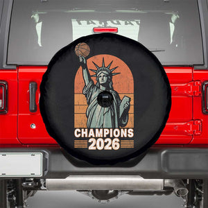 Vintage Statue Of Liberty Basketball Spare Tire Cover Champions 2026 New York Fan Gift