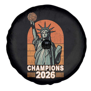 Vintage Statue Of Liberty Basketball Spare Tire Cover Champions 2026 New York Fan Gift