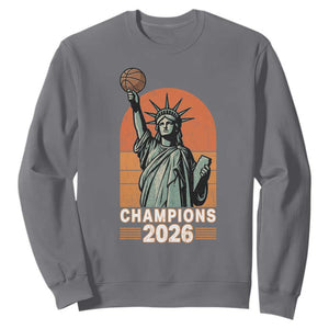 Vintage Statue Of Liberty Basketball Sweatshirt Champions 2026 New York Fan Gift