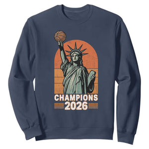 Vintage Statue Of Liberty Basketball Sweatshirt Champions 2026 New York Fan Gift