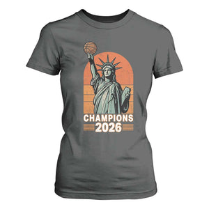 Vintage Statue Of Liberty Basketball T Shirt For Women Champions 2026 New York Fan Gift