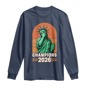 Vintage Statue Of Liberty Champions 2026 Long Sleeve Shirt New York Pride