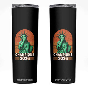 Vintage Statue Of Liberty Champions 2026 Skinny Tumbler New York Pride