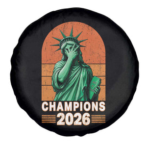 Vintage Statue Of Liberty Champions 2026 Spare Tire Cover New York Pride