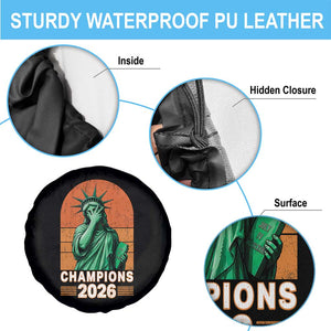 Vintage Statue Of Liberty Champions 2026 Spare Tire Cover New York Pride