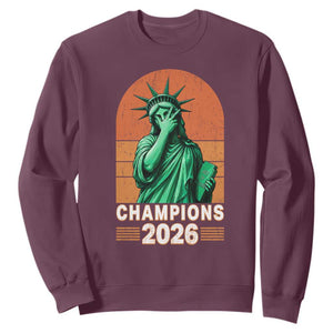Vintage Statue Of Liberty Champions 2026 Sweatshirt New York Pride