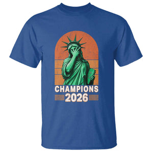 Vintage Statue Of Liberty Champions 2026 T Shirt New York Pride