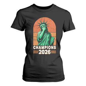 Vintage Statue Of Liberty Champions 2026 T Shirt For Women New York Pride