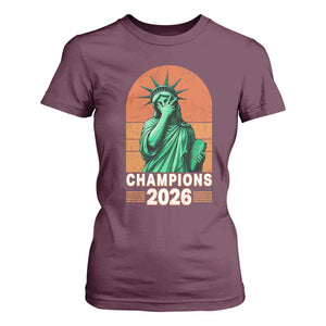 Vintage Statue Of Liberty Champions 2026 T Shirt For Women New York Pride