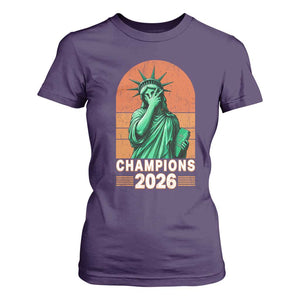 Vintage Statue Of Liberty Champions 2026 T Shirt For Women New York Pride