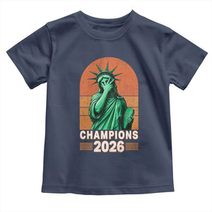 Vintage Statue Of Liberty Champions 2026 Toddler T Shirt New York Pride