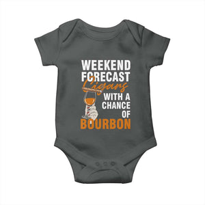 Weekend Forecast Cigars And Bourbon Baby Onesie Gift For Women TS12 Dark Heather Print Your Wear