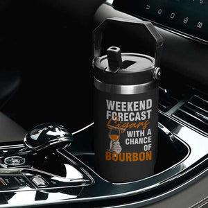 Weekend Forecast Cigars And Bourbon Flip Straw Tumbler Gift For Women TS12 Print Your Wear