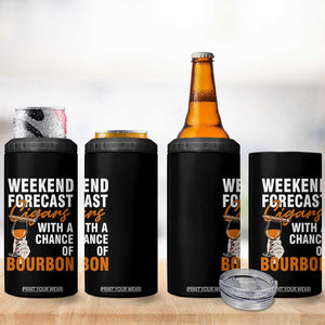 Weekend Forecast Cigars And Bourbon 4 in 1 Can Cooler Tumbler Gift For Women TS12 Print Your Wear