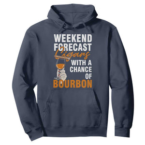 Weekend Forecast Cigars And Bourbon Hoodie Gift For Women TS12 Navy Print Your Wear