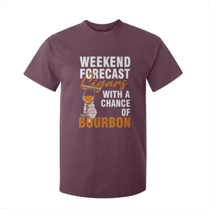Weekend Forecast Cigars And Bourbon T Shirt For Kid Gift For Women TS12 Maroon Print Your Wear