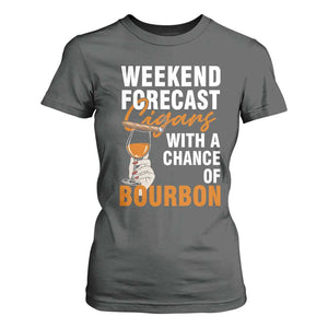 Weekend Forecast Cigars And Bourbon T Shirt For Women Gift For Women TS12 Dark Heather Print Your Wear