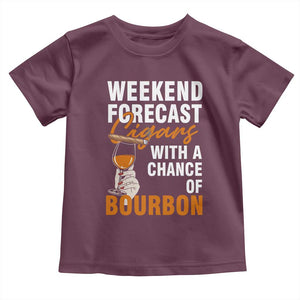 Weekend Forecast Cigars And Bourbon Toddler T Shirt Gift For Women TS12 Maroon Print Your Wear