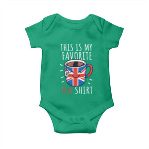 Funny Tea Lover Baby Onesie This Is My Favorite Tea Shirt Party UK Flag TS12 Irish Green Print Your Wear