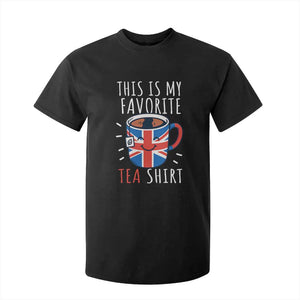 Funny Tea Lover T Shirt For Kid This Is My Favorite Tea Shirt Party UK Flag TS12 Black Print Your Wear