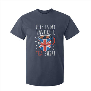 Funny Tea Lover T Shirt For Kid This Is My Favorite Tea Shirt Party UK Flag TS12 Navy Print Your Wear