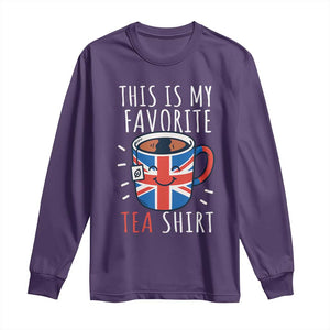 Funny Tea Lover Long Sleeve Shirt This Is My Favorite Tea Shirt Party UK Flag TS12 Purple Print Your Wear