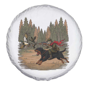 Funny Skeleton Riding Labrador Hunting Spare Tire Cover Gift For Hunter TS12 Print Your Wear