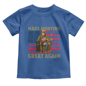 Funny Trump Deer Hunting Toddler T Shirt Make Hunting Great Again TS12 Royal Blue Print Your Wear